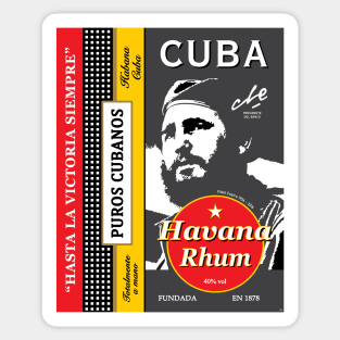 Cuba Castro Havana Habana Cigars Puros Travel Sticker